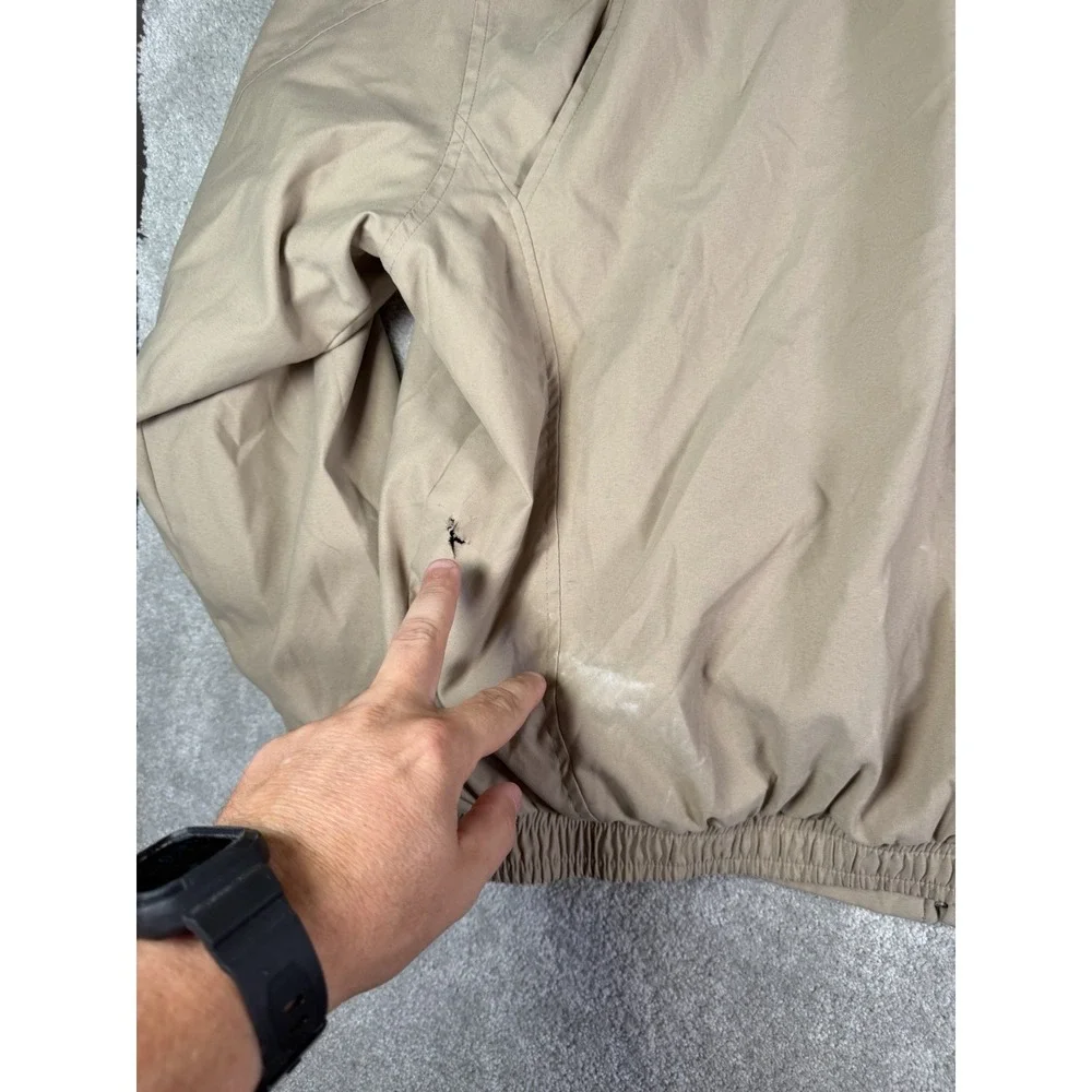VTG Polo Ralph Lauren jacket Men 2XL Lined Dad Bomber Bi Swing chin Strap Read**